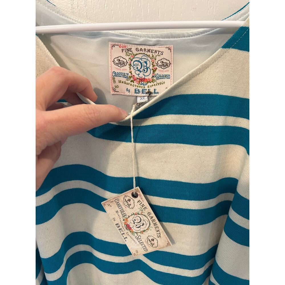 Striped Short Dress Nautical Preppy Vacation Cruise - Picture 3 of 4
